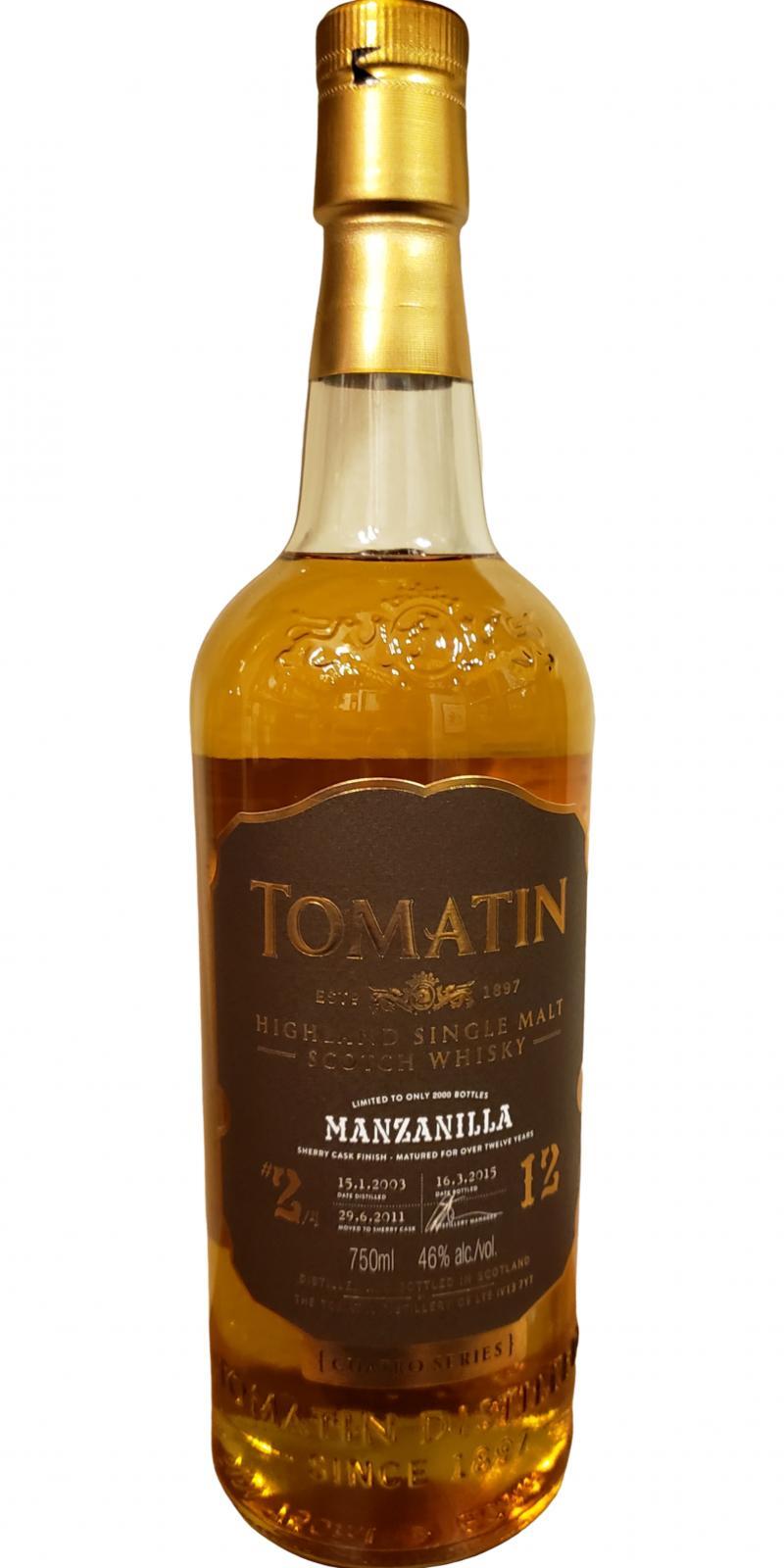 Tomatin 2003 Cuatro Series - Manzanilla Sherry