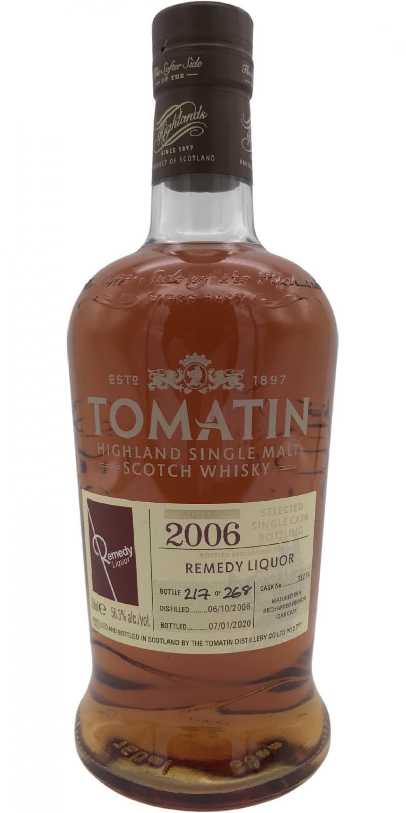 Tomatin 2006 Selected Single Cask Bottling