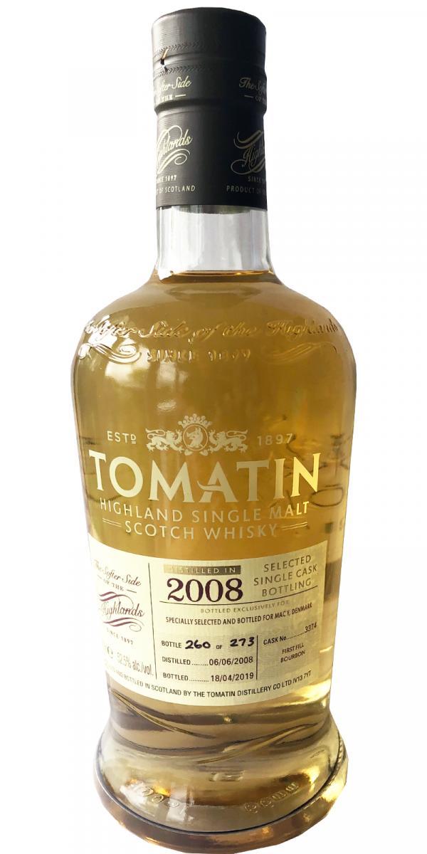 Tomatin 2008 Selected Single Cask Bottling