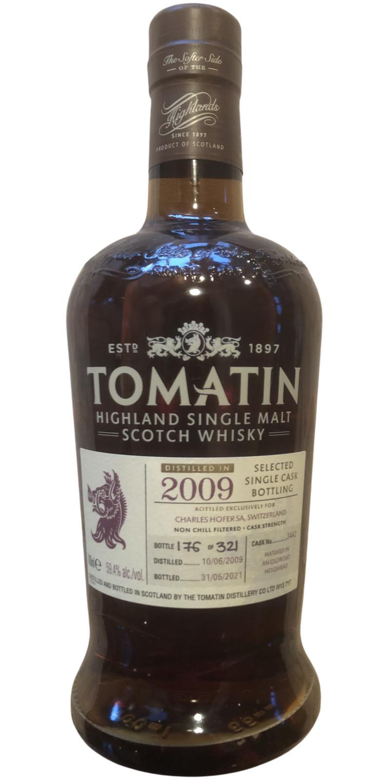 Tomatin 2009 Selected Single Cask Bottling