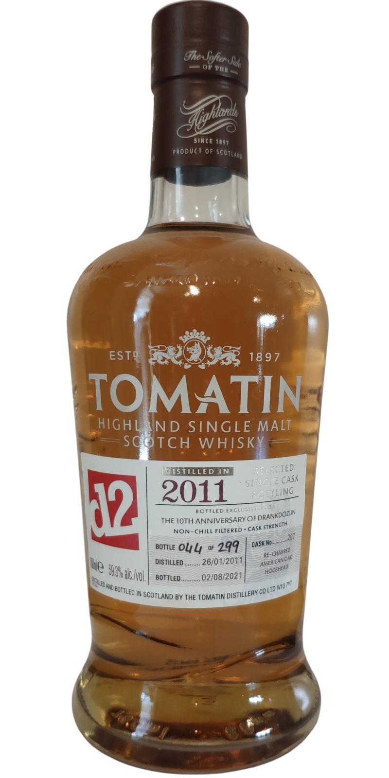 Tomatin 2011 Selected Single Cask Bottling