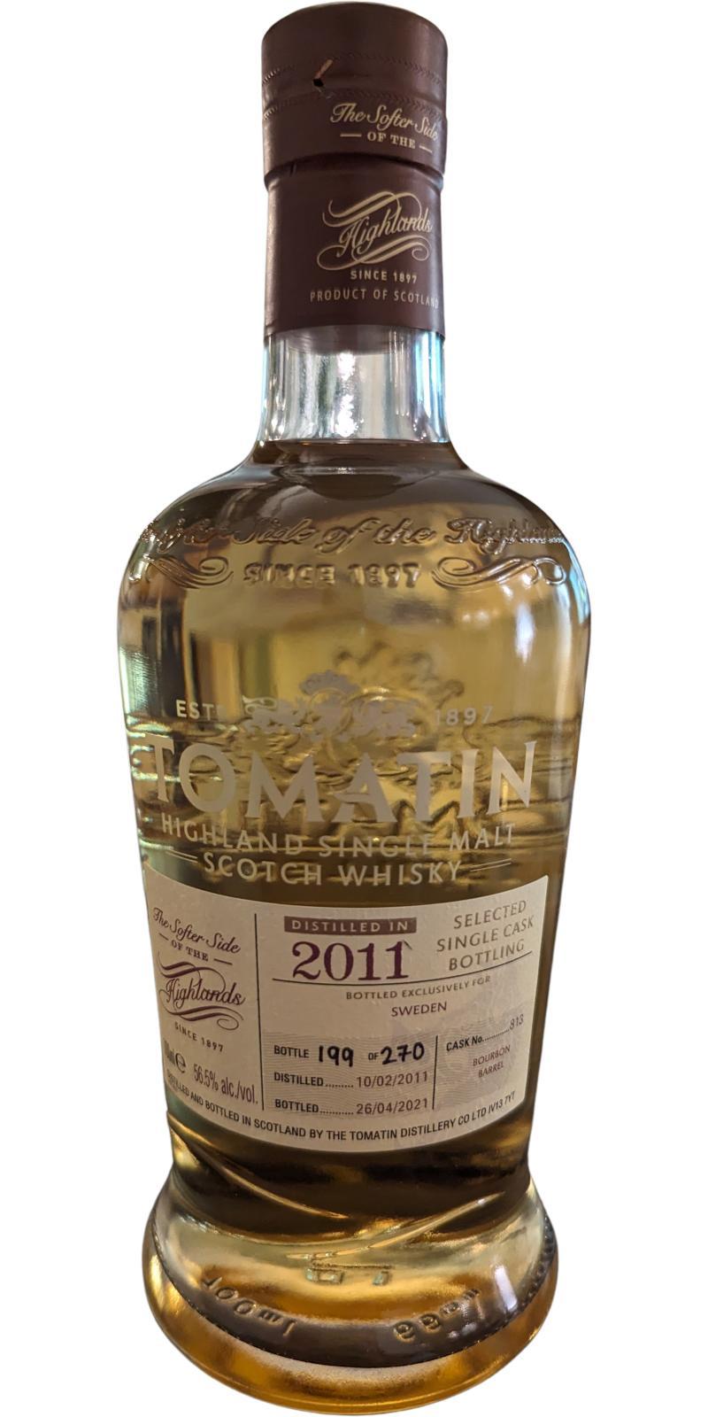 Tomatin 2011 Selected Single Cask Bottling
