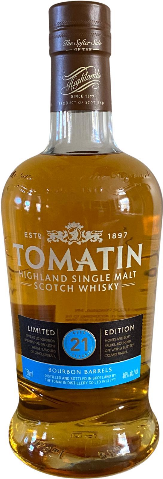 Tomatin 21-year-old North America Exclusive