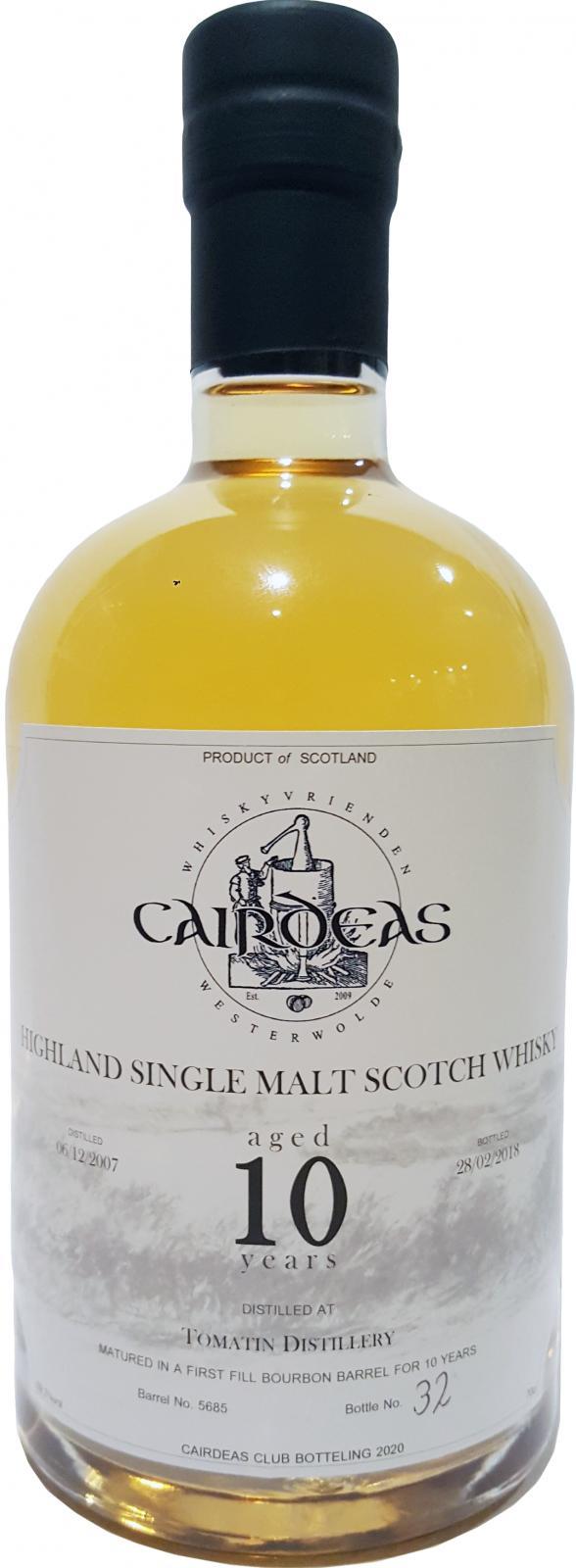 Tomatin 10-year-old BTh Club botteling