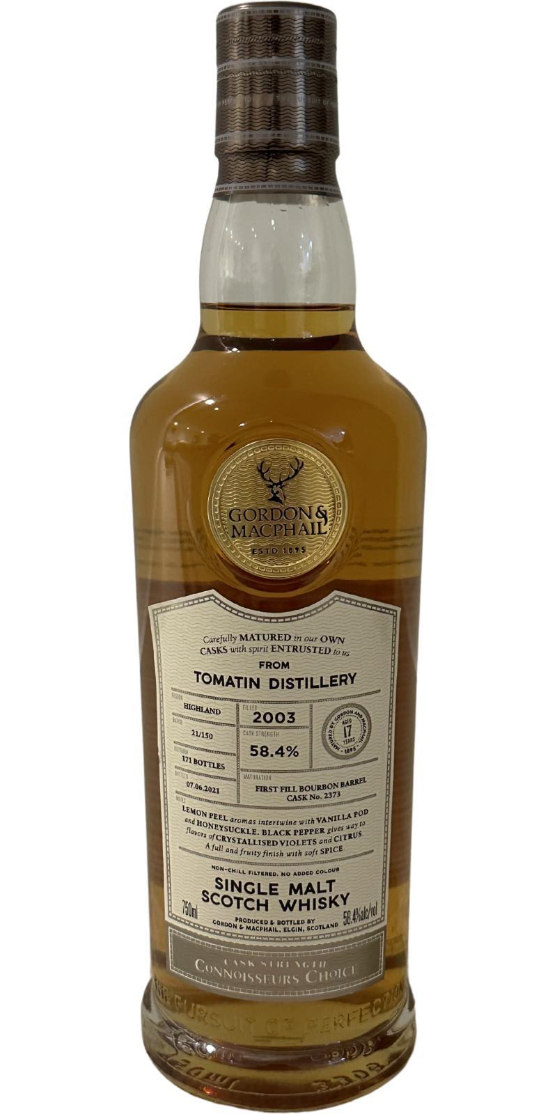 Tomatin 2003 GM Connoisseurs Choice - Cask Strength