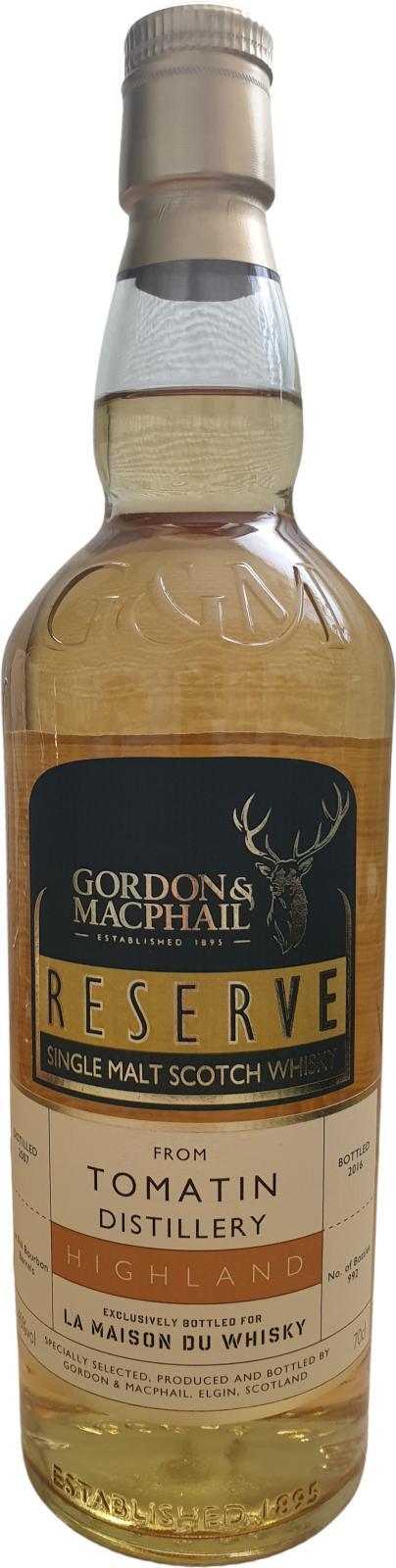 Tomatin 2007 GM Reserve - La Maison du Whisky