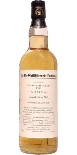 Tomatin 1989 SV The Un-Chillfiltered Collection