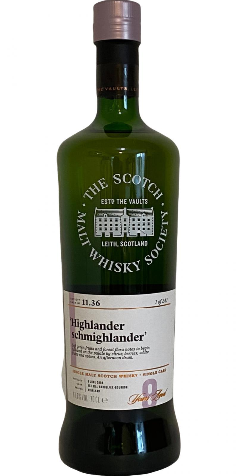 Tomatin 2008 SMWS 11.36 'Highlander schmighlander'