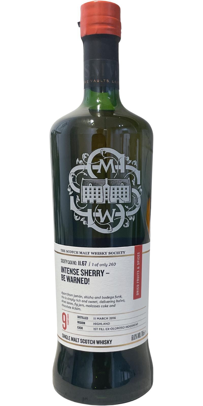 Tomatin 2016 SMWS 11.67 Intense sherry - be warned!